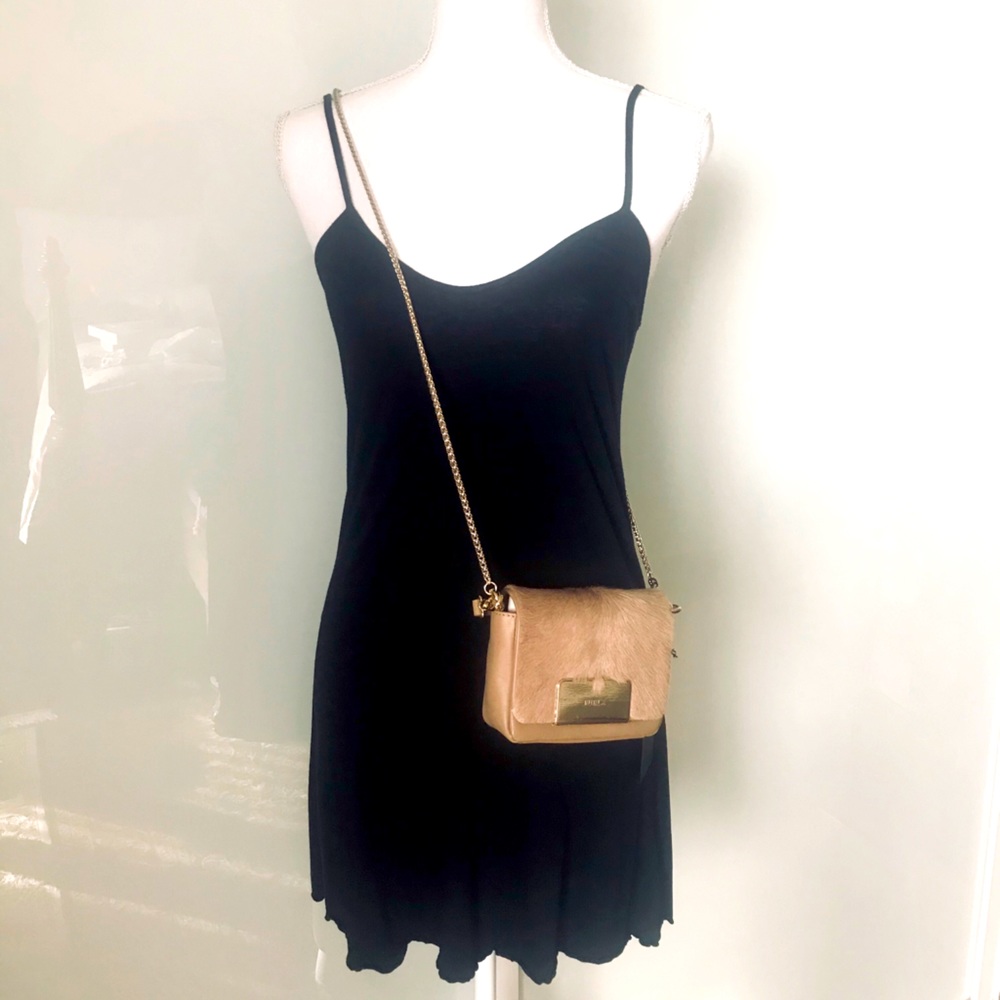Furla Mini Pochette Leather/Fur Bag
